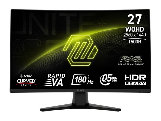 MSI - 27" MAG 274CQF WQHD 180Hz Gaming Monitors