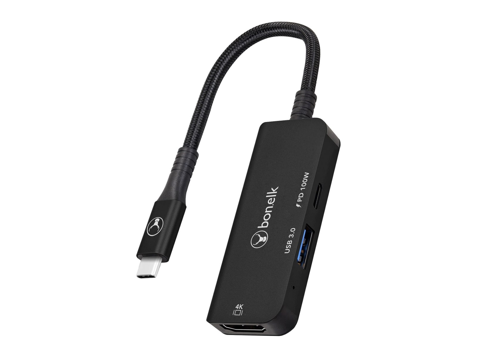 Bonelk - Long-Life 3-in-1 Multiport USB Hubs - Black