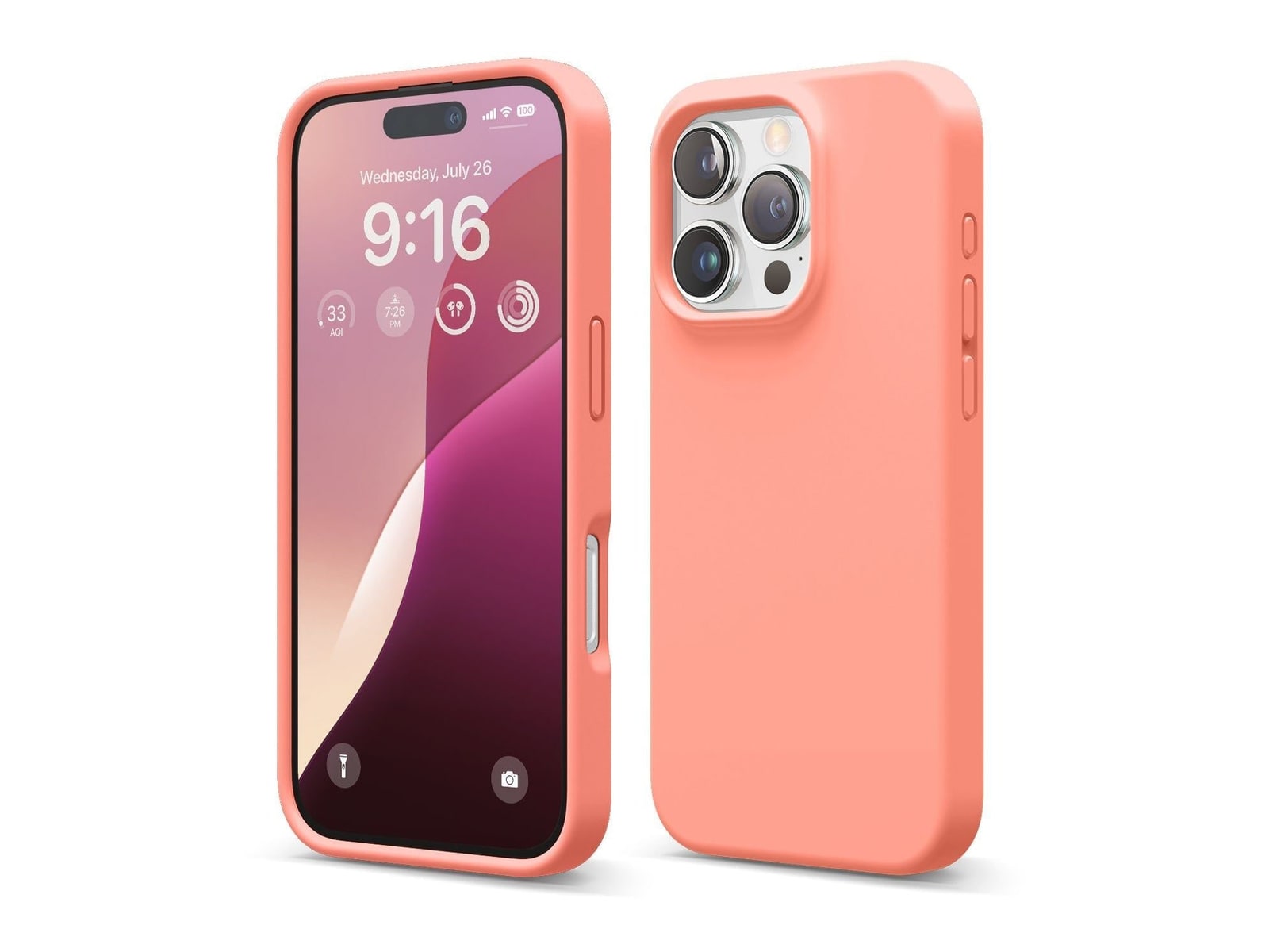 elago - Premium Silicone Case - iPhone 16 Pro - Pomelo Pink
