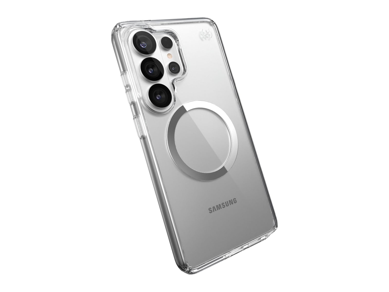 Speck - Presidio Perfect-Clear Magnet - Galaxy S26 Ultra - Clear/Silver