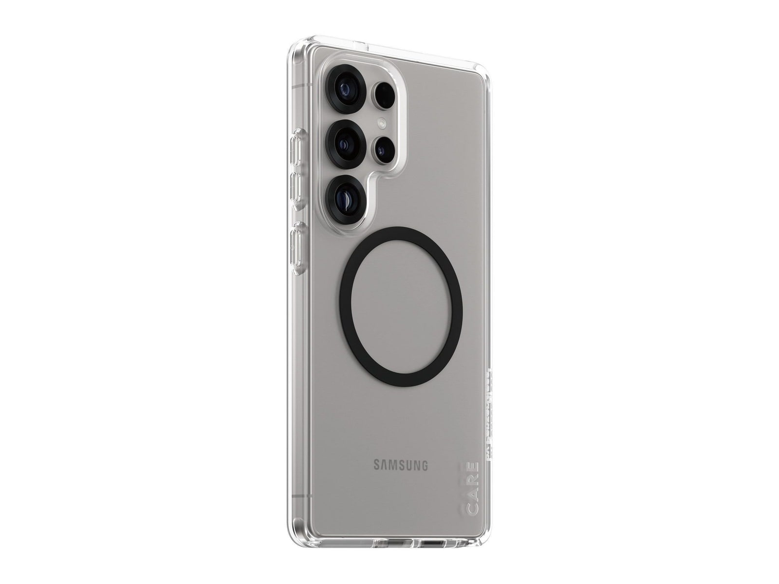 PanzerGlass - CARE Urban Combat Case Transparent w. Black Qi Compatible Samsung Galaxy S25 Ultra