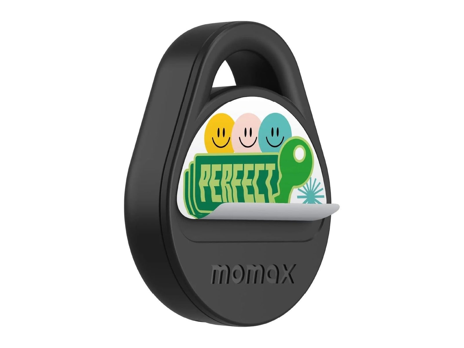MOMAX - Pinpop2 X Rechargeable Find My Locator Bluetooth Trackers - Black