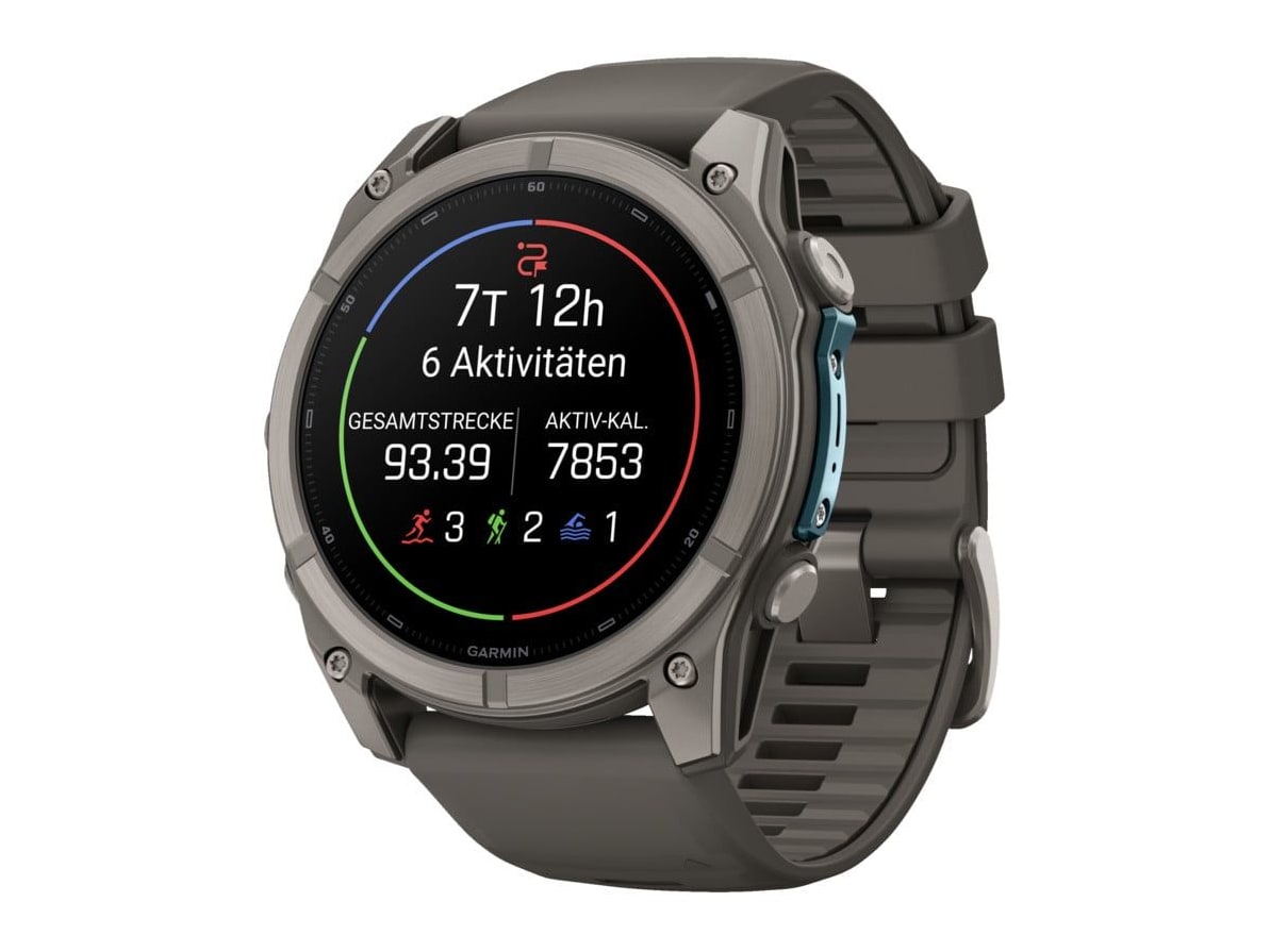 Garmin - fenix 9 Titanium 51mm Smart Watches - Pebble Gray
