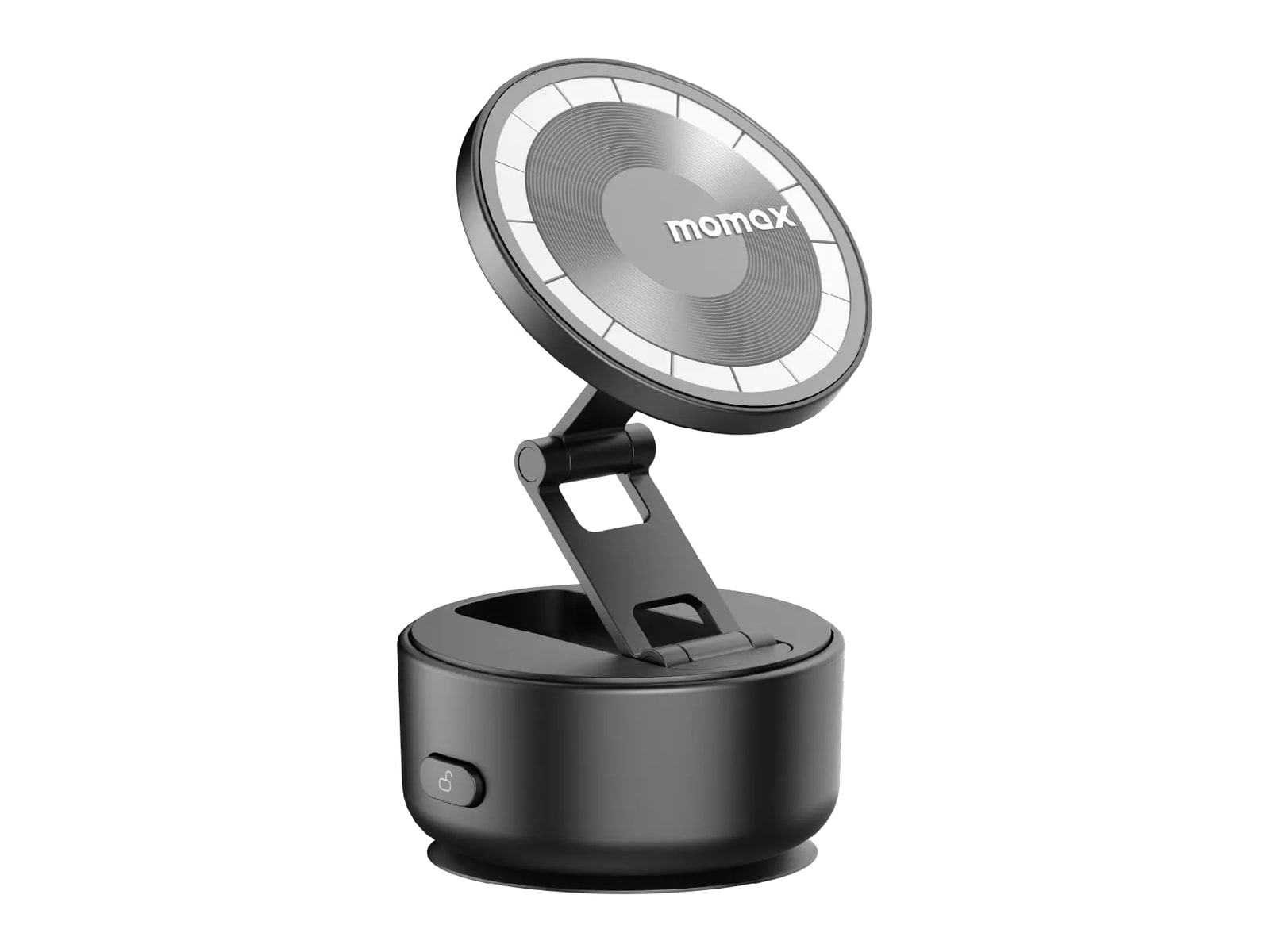 MOMAX - 1-Snap Go Auto Suction Magnetic Phone Stand - Black