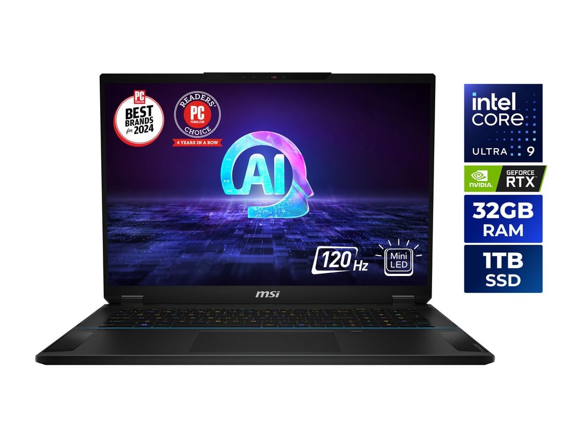 MSI - Stealth 18 AI Studio 18" - Intel Core Ultra 9 185H chip - 32GB Memory - 1TB SSD - Black