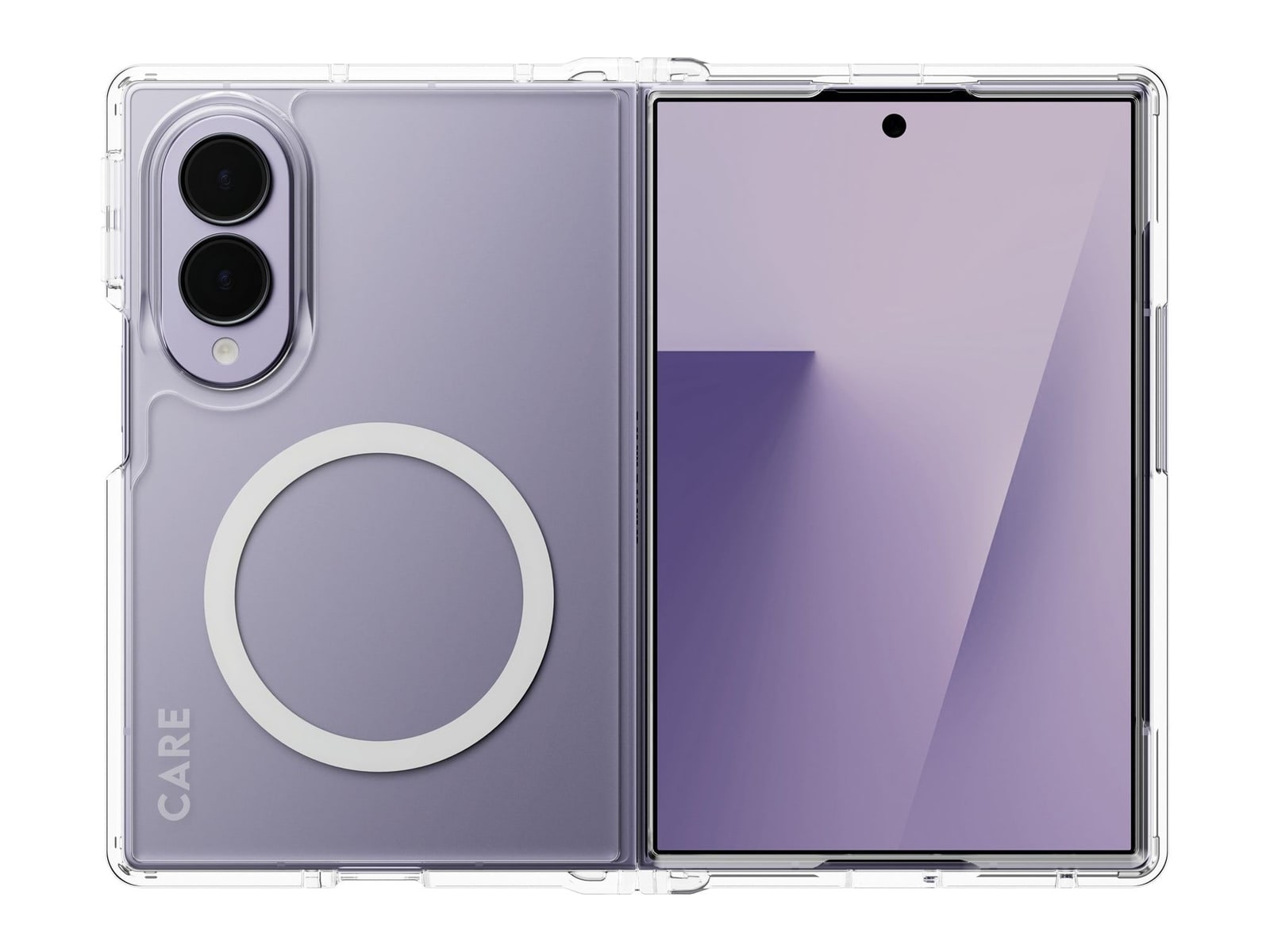 PanzerGlass - CARE Urban Combat Case Transparent w. White Qi Samsung Fold8