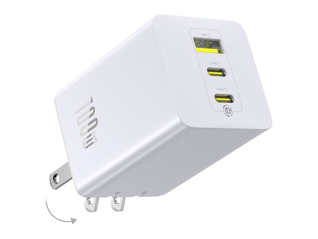 Baseus - EnerFill FE11 3-Port USB-C Fast Charger 100W White Wall Chargers