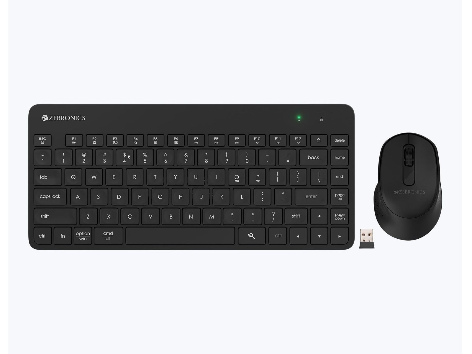 Zebronics - Zeb Companion 201 Combo Wireless Keyboards - Black