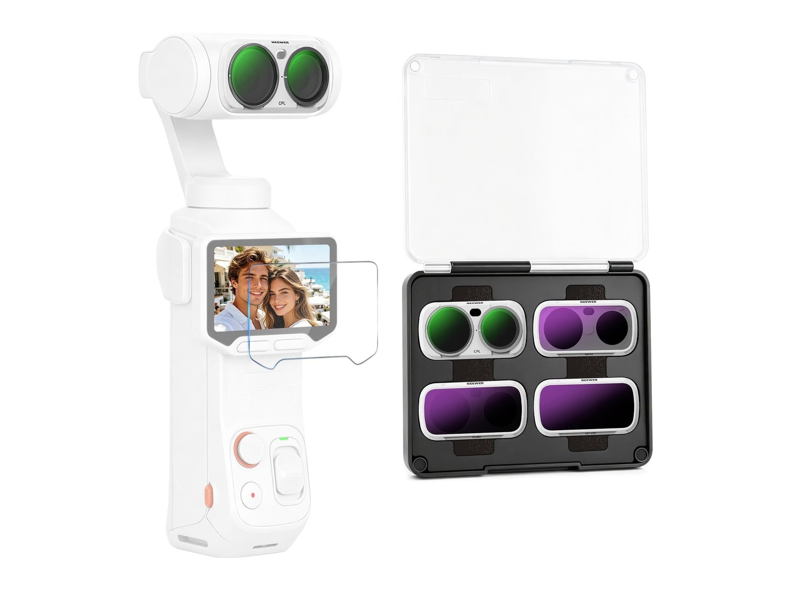 Neewer - Filter Set Compatible with Insta360 Luna Ultra Camera Accessories - White