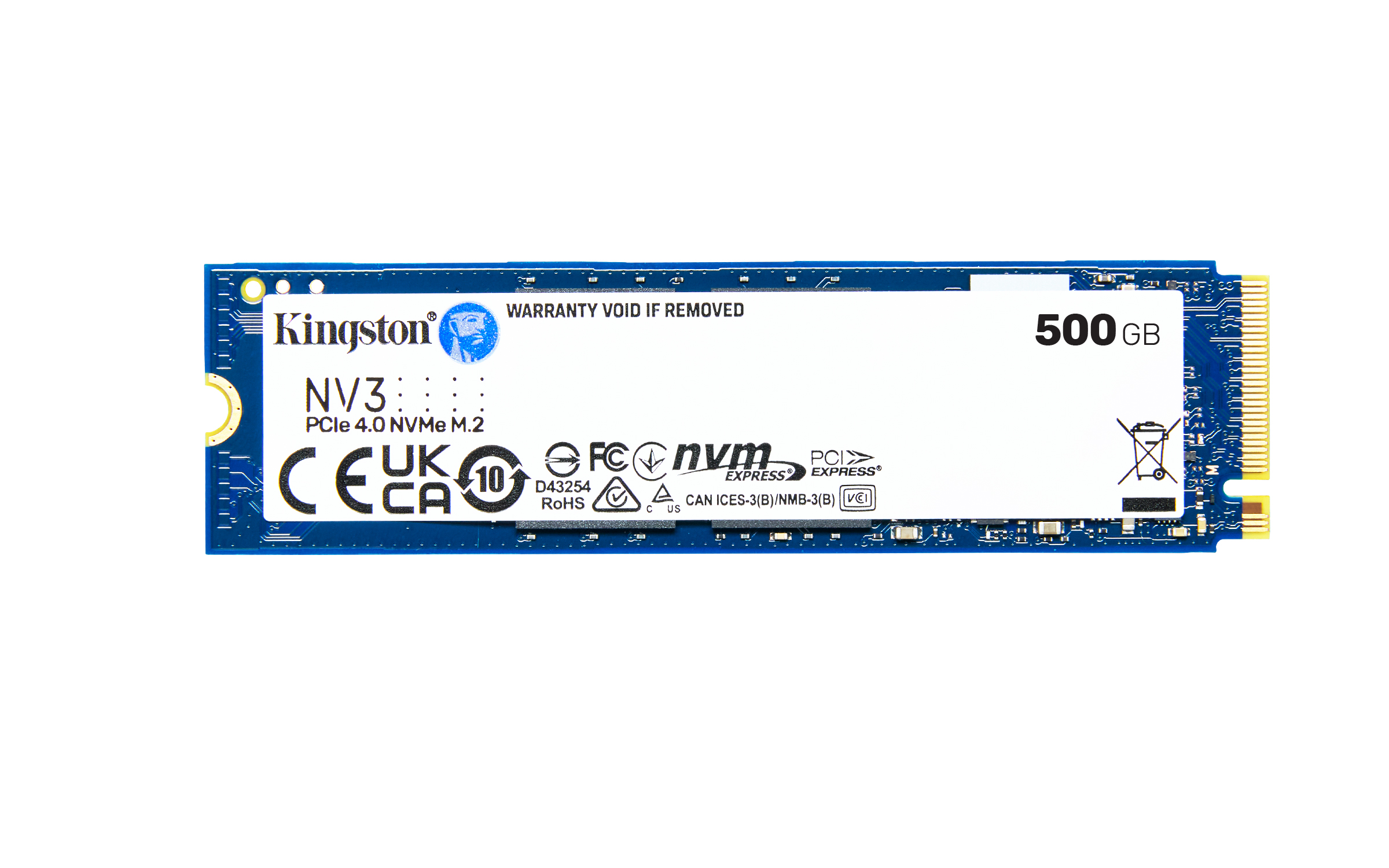 Kingston - NV3 500GB M.2 SSDs - PCIe 4.0 x4 NVMe