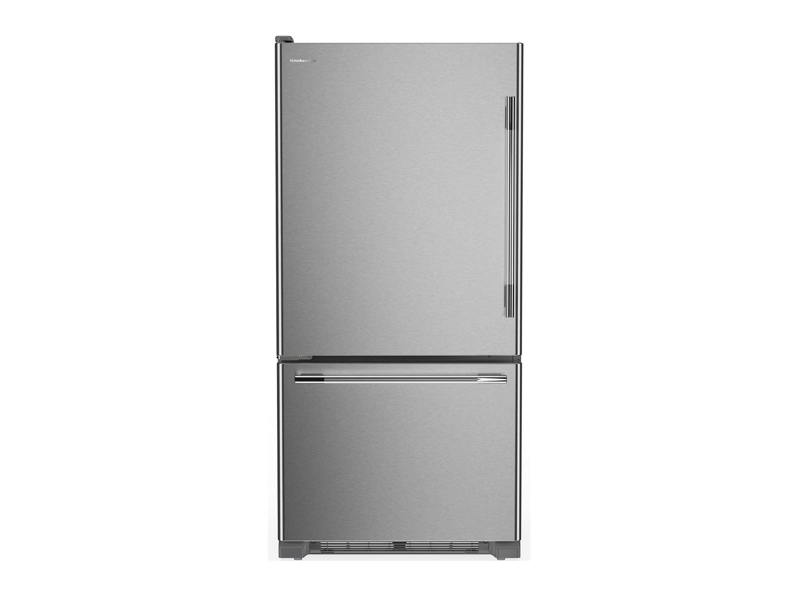KitchenAid - 19 Cu. Ft. Bottom Mount Refrigerator Left-Hinge 30-Inch Wide in PrintShield Stainless Steel Refrigerators