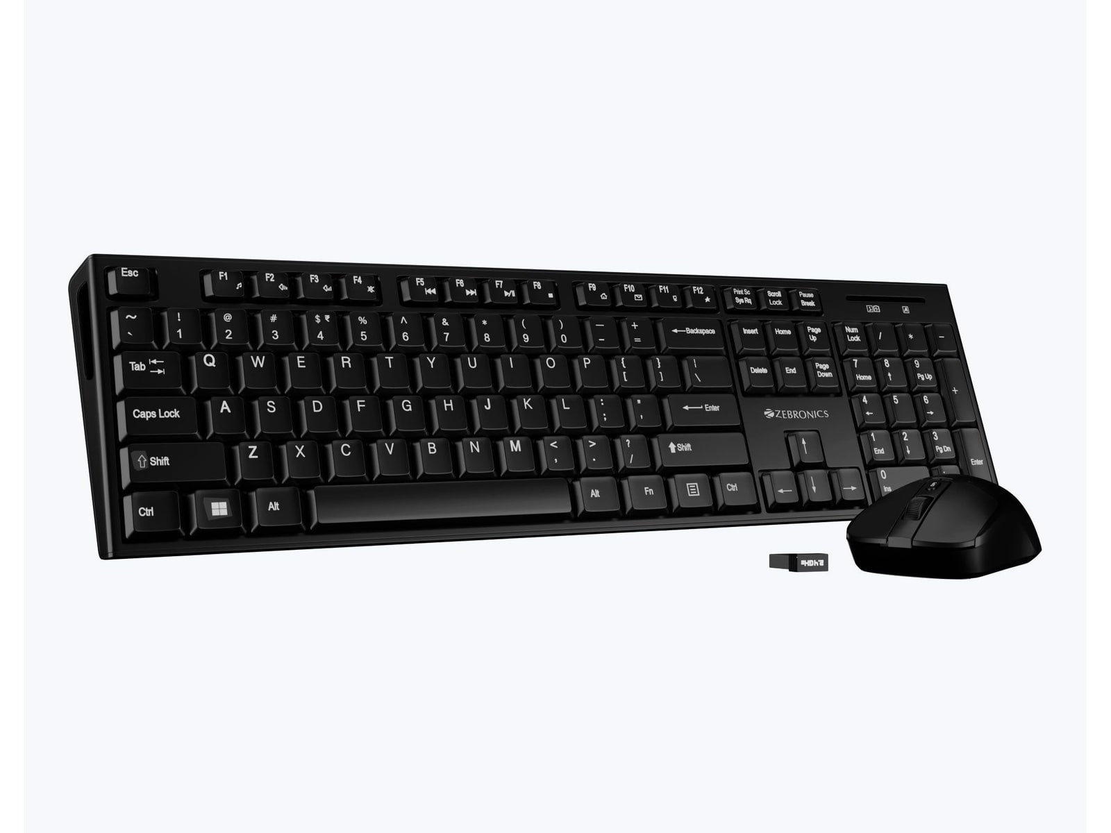 Zebronics - Zeb Companion 304 Combo Wireless Keyboards - Black