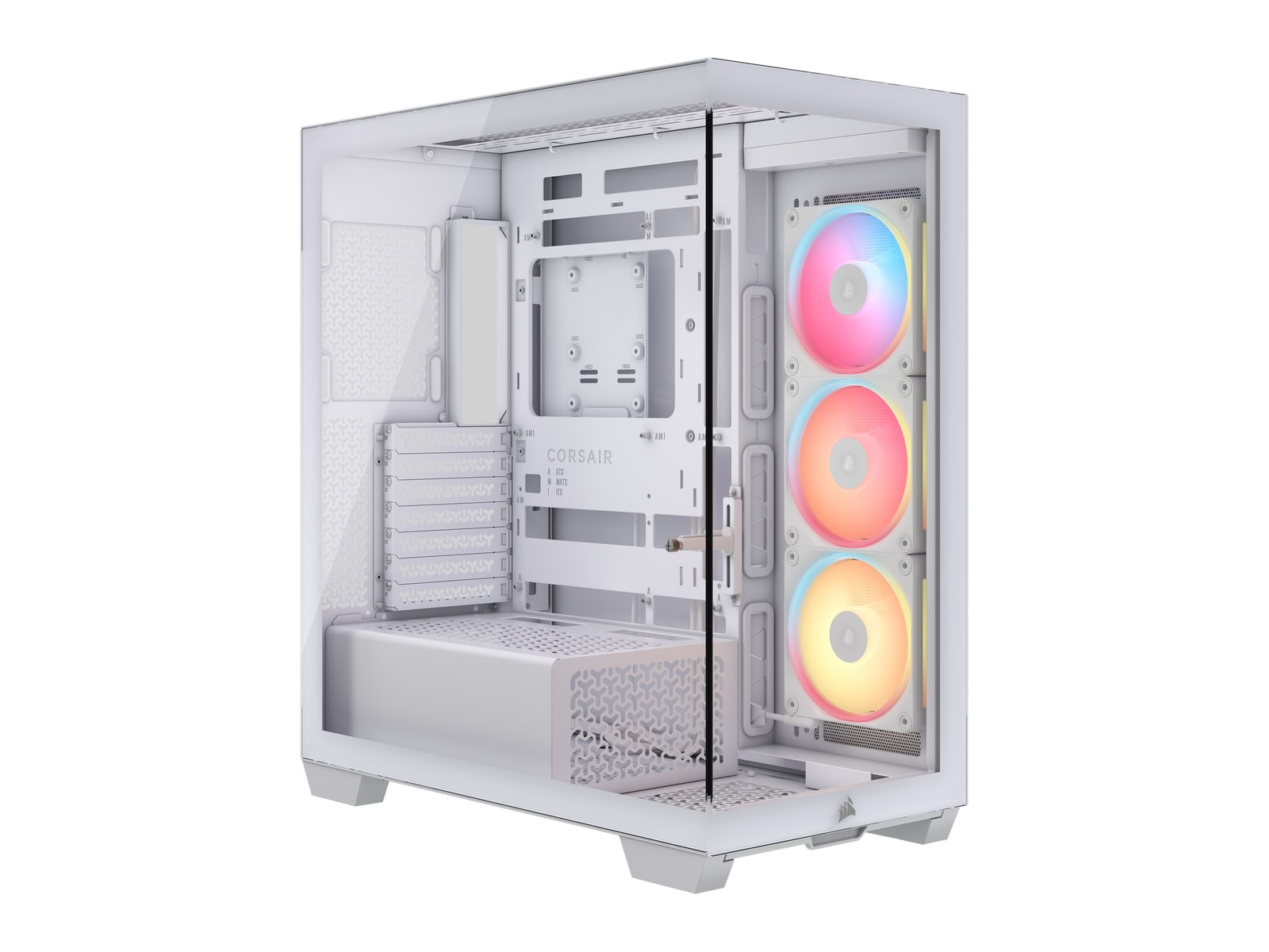 Corsair - 3500X LX-R RGB iCUE LINK White Computer Cases
