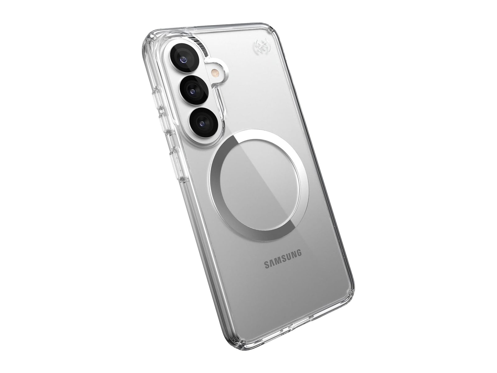 Speck - Presidio Perfect-Clear Magnet - Galaxy S26 - Clear/Silver