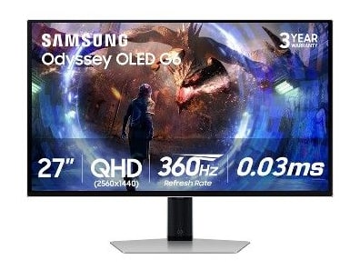Samsung - 27" Odyssey OLED G6 G60SD QHD 360Hz OLED Monitors