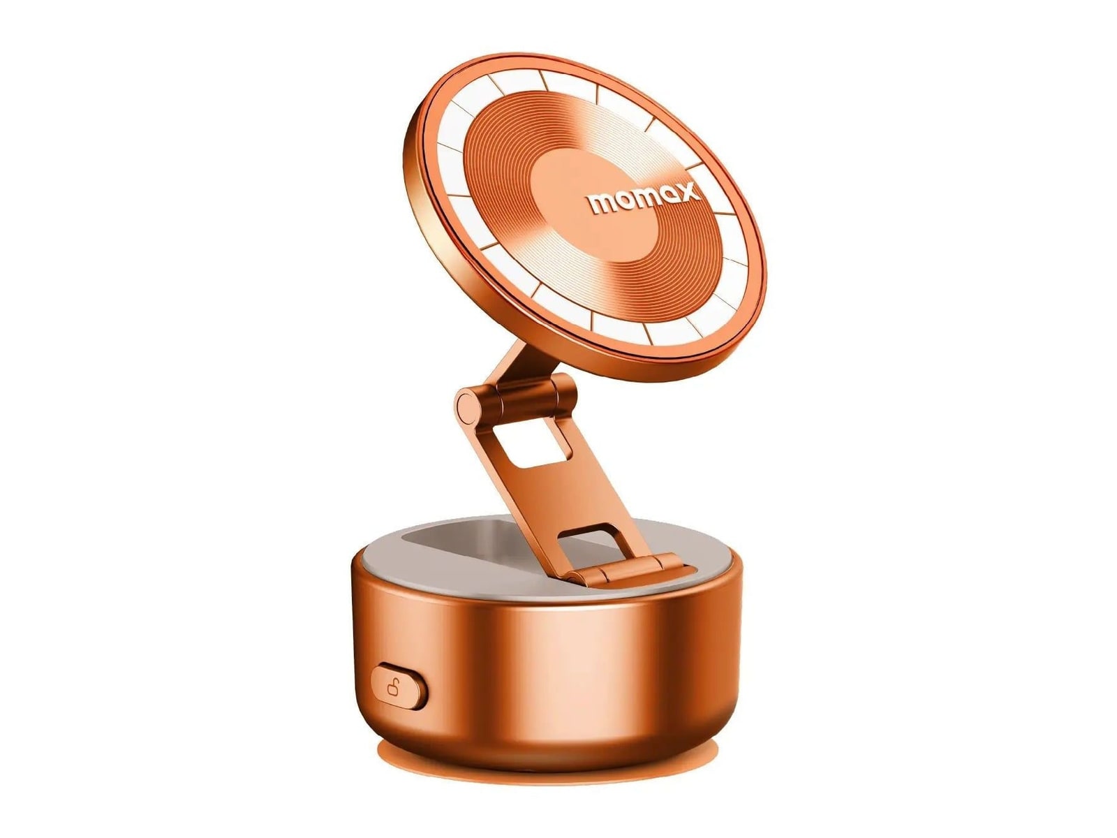 MOMAX - 1-Snap Go Auto Suction Magnetic Phone Stand - Solar Orange