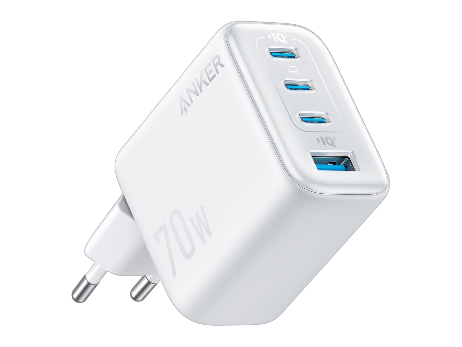 Anker - Zolo Charger (70W, 4-Port, PD 3.0) White Wall Chargers