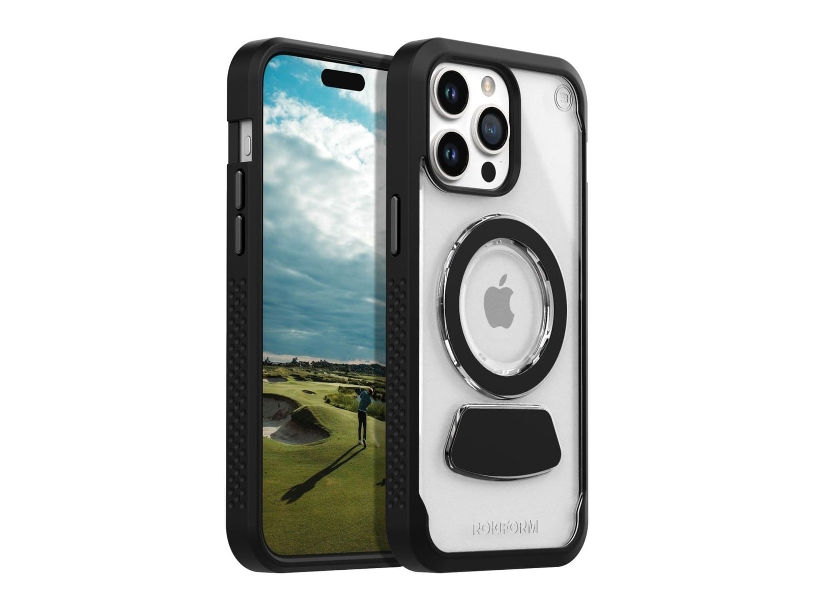 Rokform - iPhone 15 Pro Max Eagle 3 Magnetic Golf Phone Case - Clear/Black