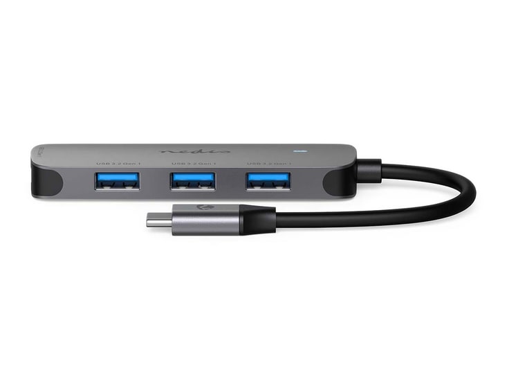 Nedis - 4-Port USB-C to USB-A 3.2 Gen 1 Hub USB Hubs - Gray