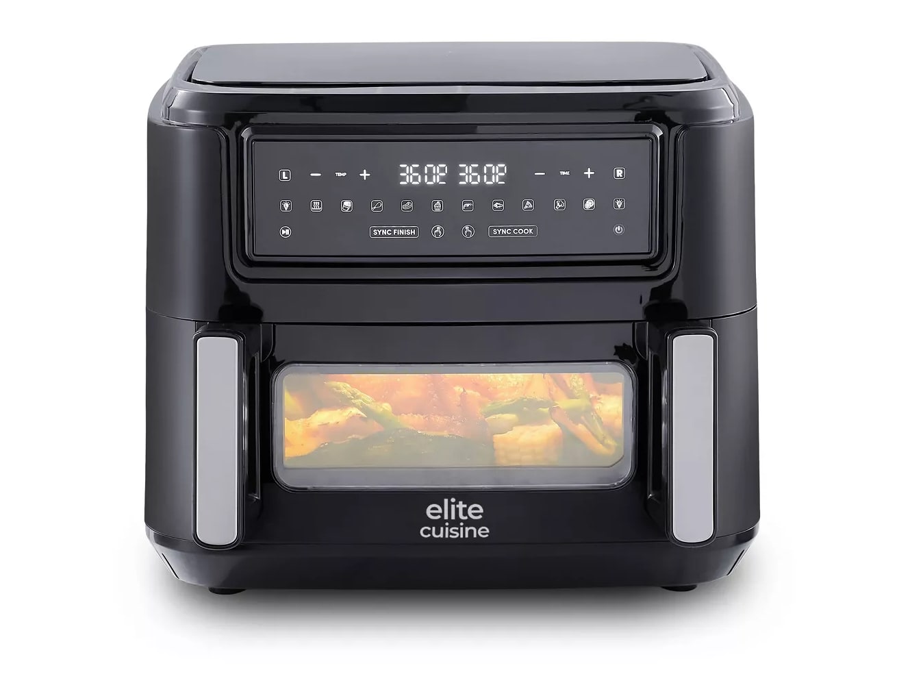 Elite Gourmet - 10.5L Digital Dual Zone Air Fryer Oven Air Fryers