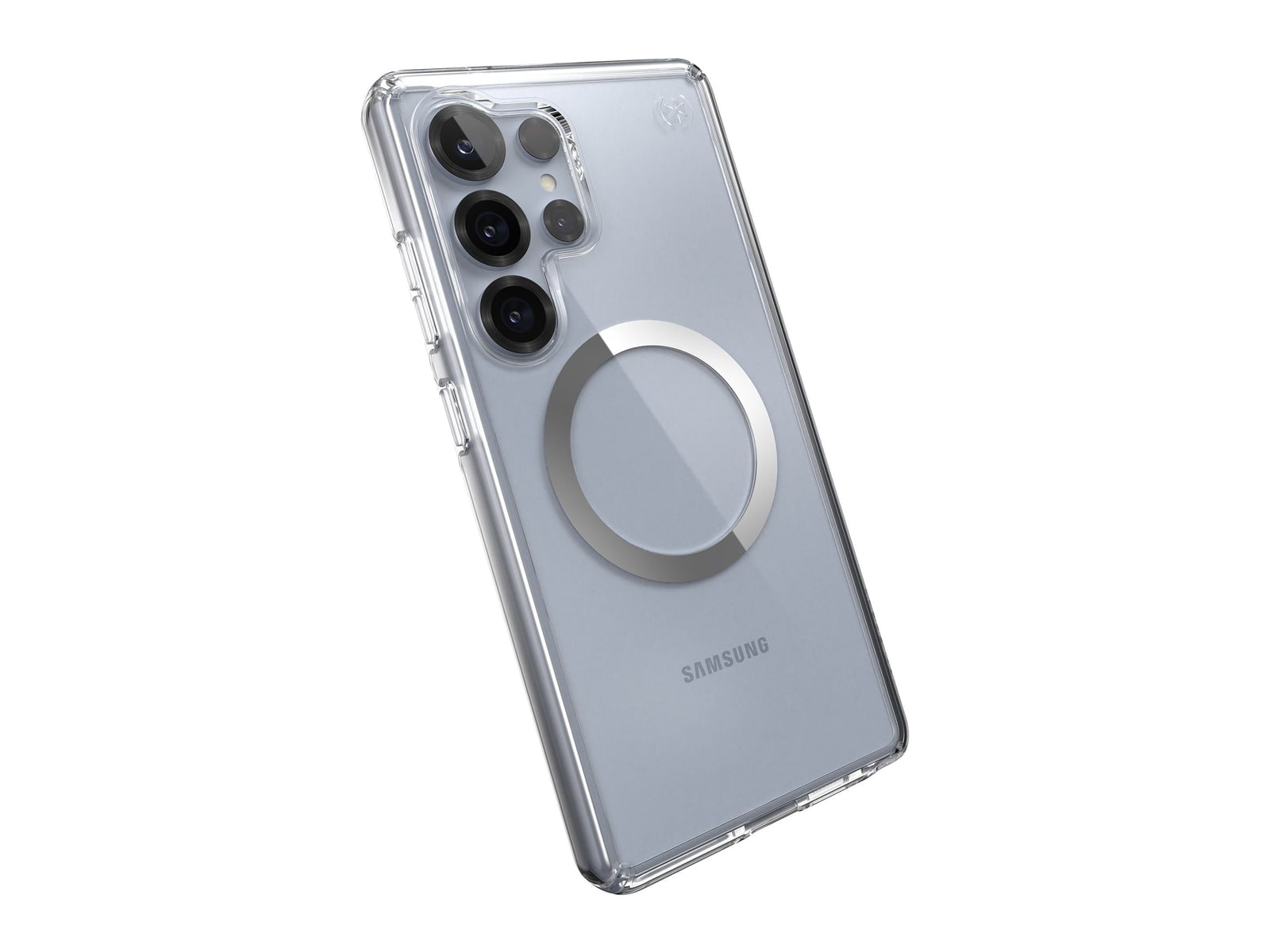 Speck - Presidio Perfect-Clear Magnet - Galaxy S25 Ultra - Clear/Chrome