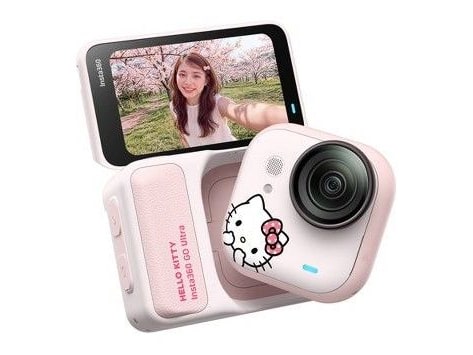Insta360 - GO Ultra 4K Action Cameras Hello Kitty Limited Edition - Sakura Pink