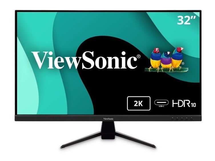 ViewSonic - 31.5" VX3267U-2K QHD 75Hz Professional Monitors - Black