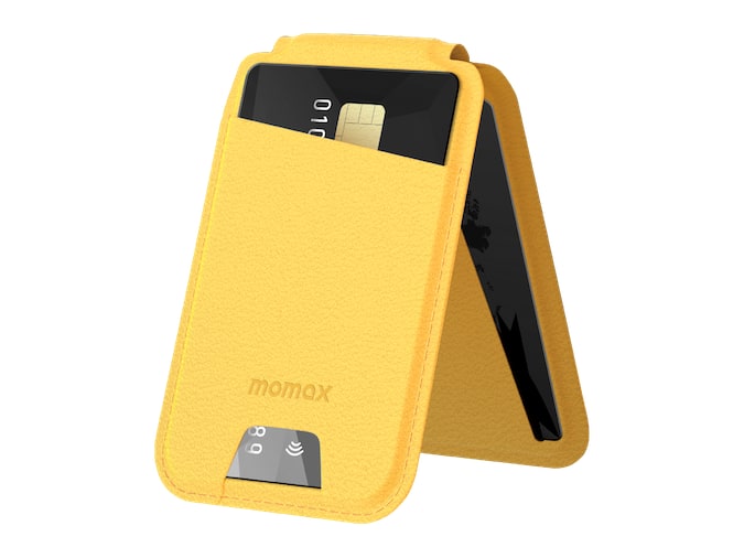 MOMAX - 1-Wallet Magnetic Card Holder - Yellow