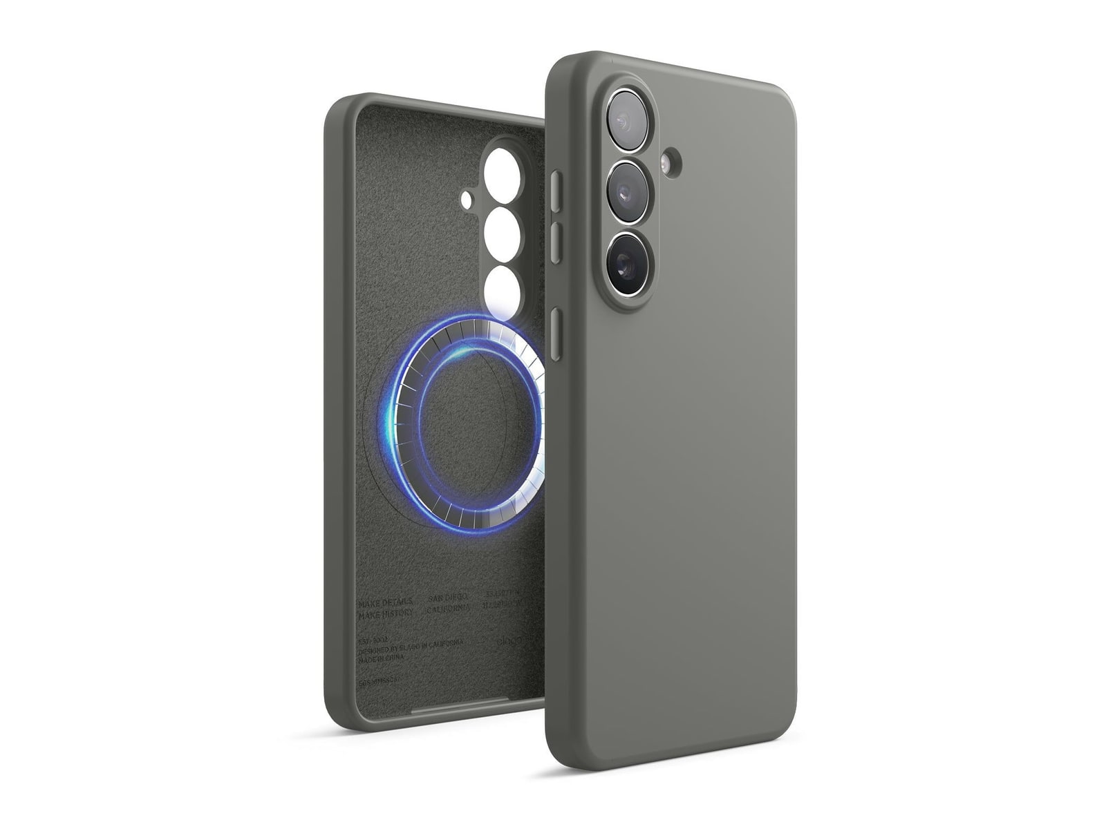 elago - Magnetic Silicone Case Plus - Galaxy S26 Plus - Medium Grey