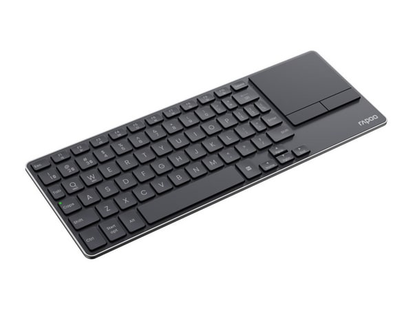 Rapoo - E2810M Keyboard with Touchpad Wireless Keyboards - Dark Gray
