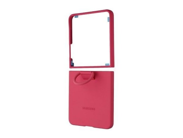 Samsung - Silicone Case with Ring - Galaxy Z Flip7 - Coral Red
