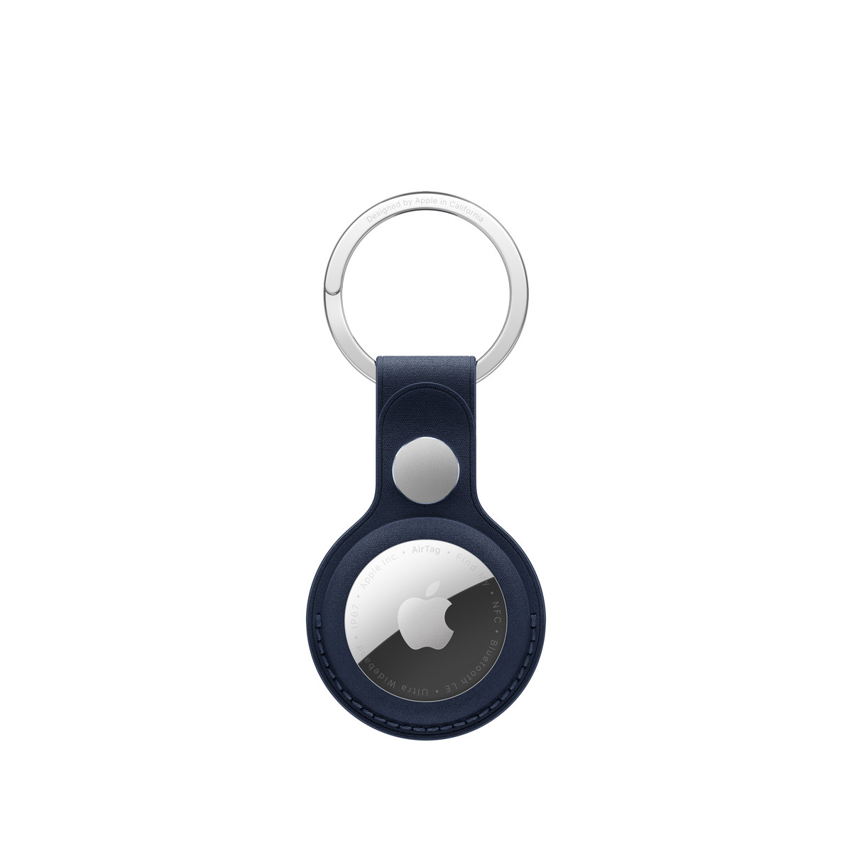 Apple - AirTag FineWoven Key Ring - Deep Blue