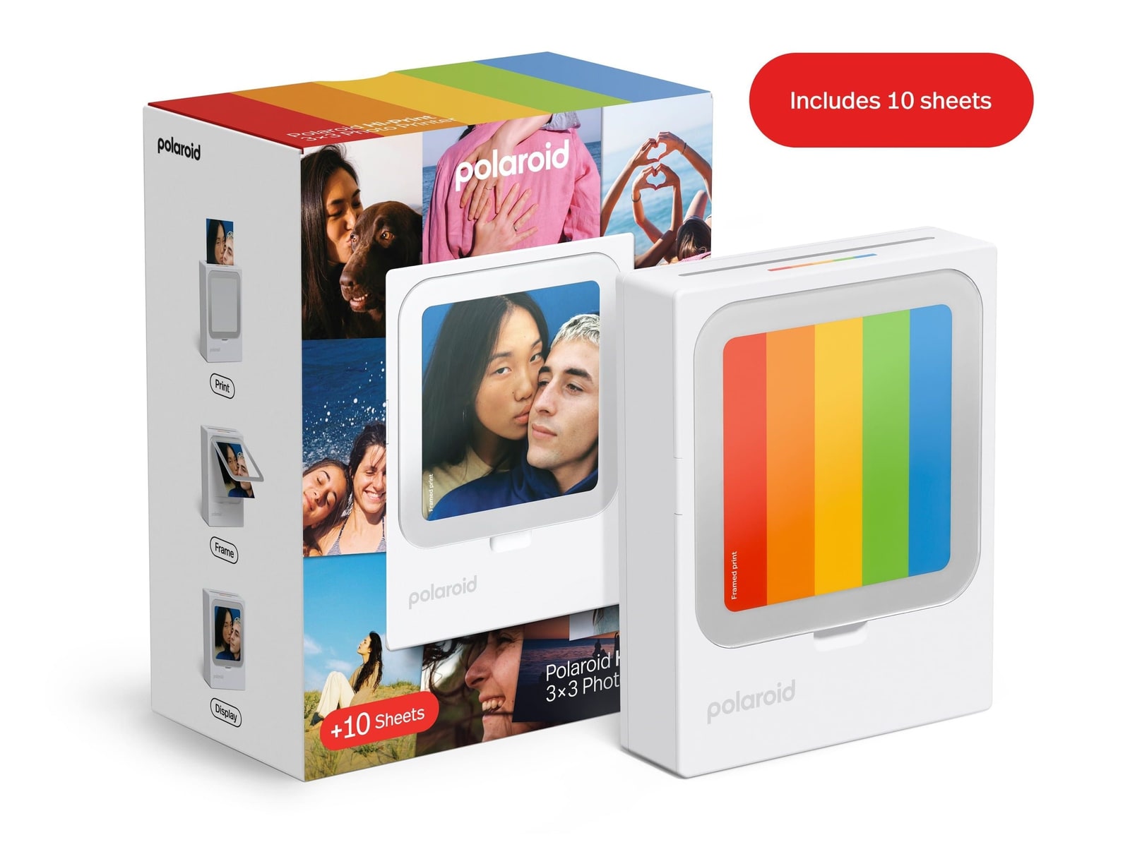 Polaroid - Hi-Print 3x3 Bluetooth, USB-C Printers - White