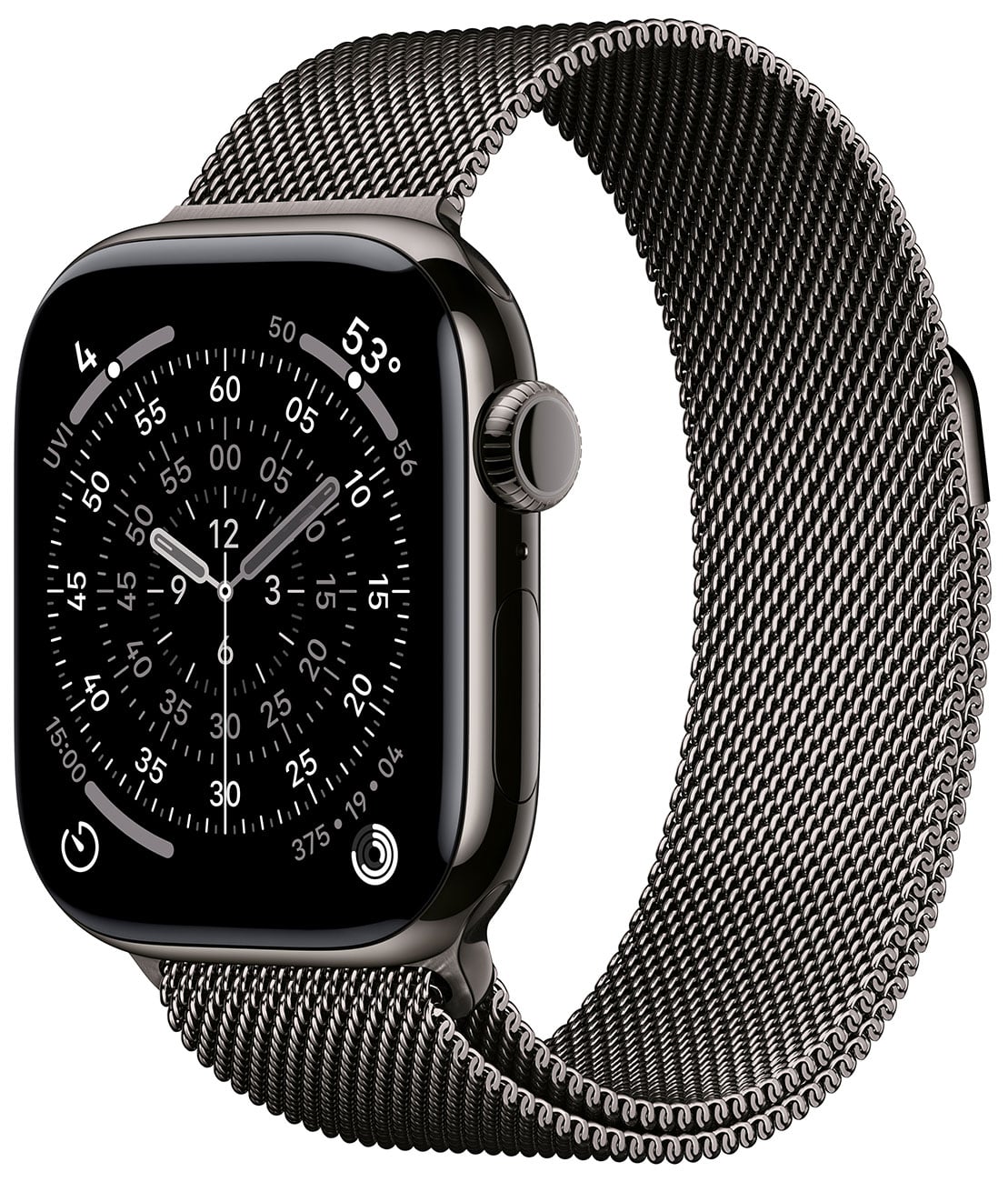 Apple - Apple Watch Series 11 (GPS + Cellular) 42mm Slate Titanium Case with Slate Milanese Loop - Slate Titanium