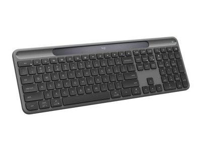 Logitech - Signature Slim Solar+ Bluetooth Wireless Keyboards - Gray