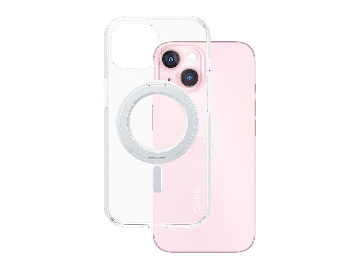 PanzerGlass - CARE Case Transparent w. Silver Kickstand & MagSafe iPhone 15