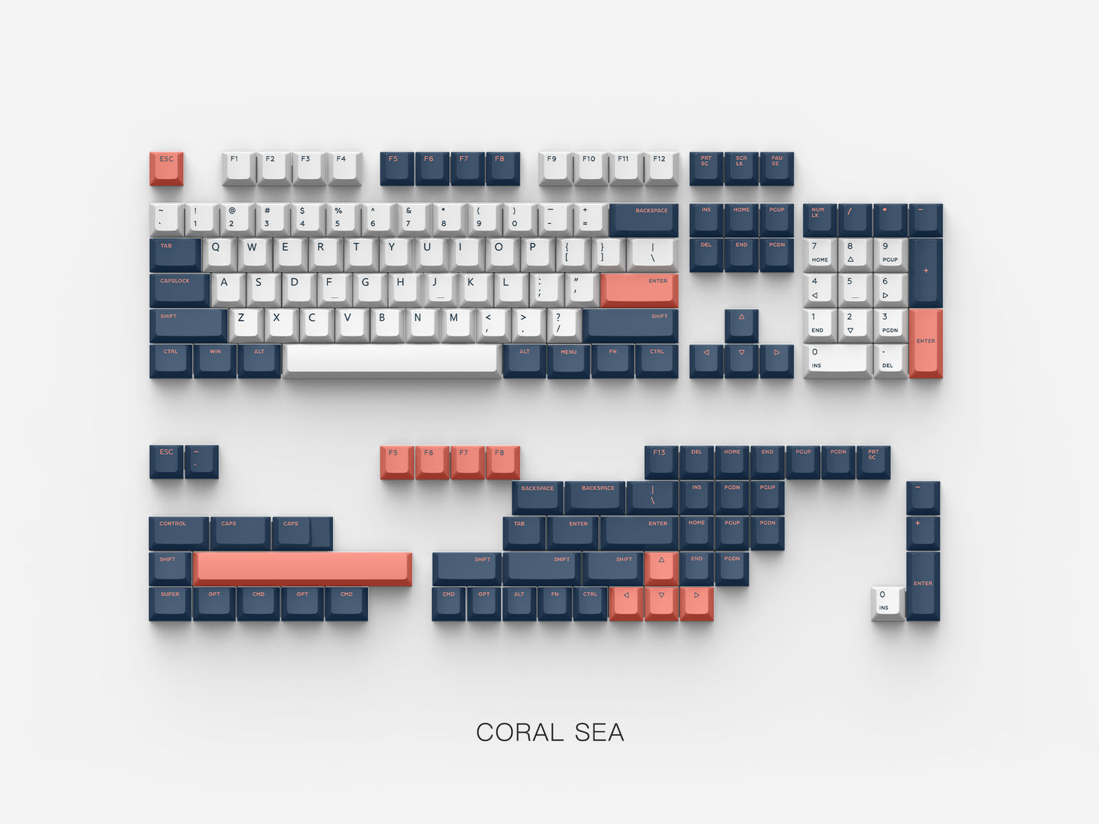 IQUNIX - PBT Keycaps Set Coral Sea
