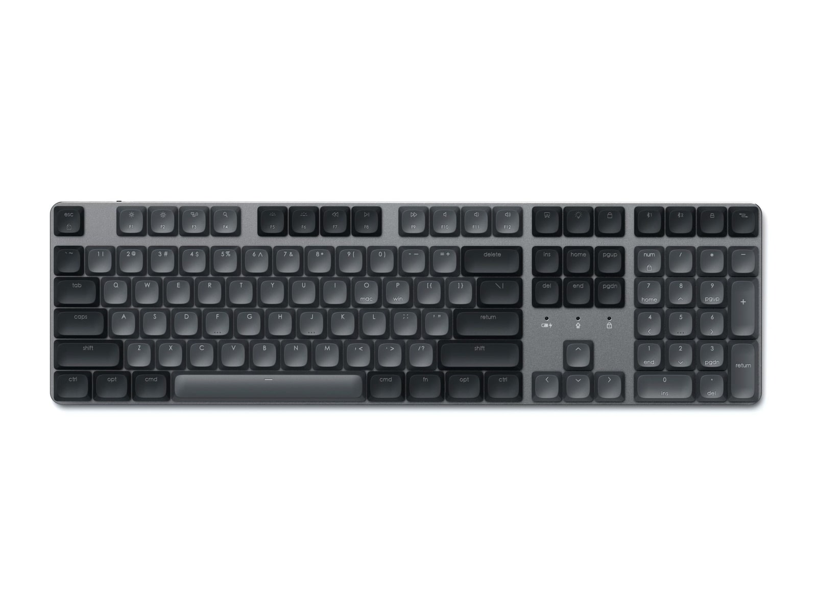 Satechi - SM3 Slim Mechanical Backlit Bluetooth Keyboard Bluetooth Mechanical Keyboards - Dark