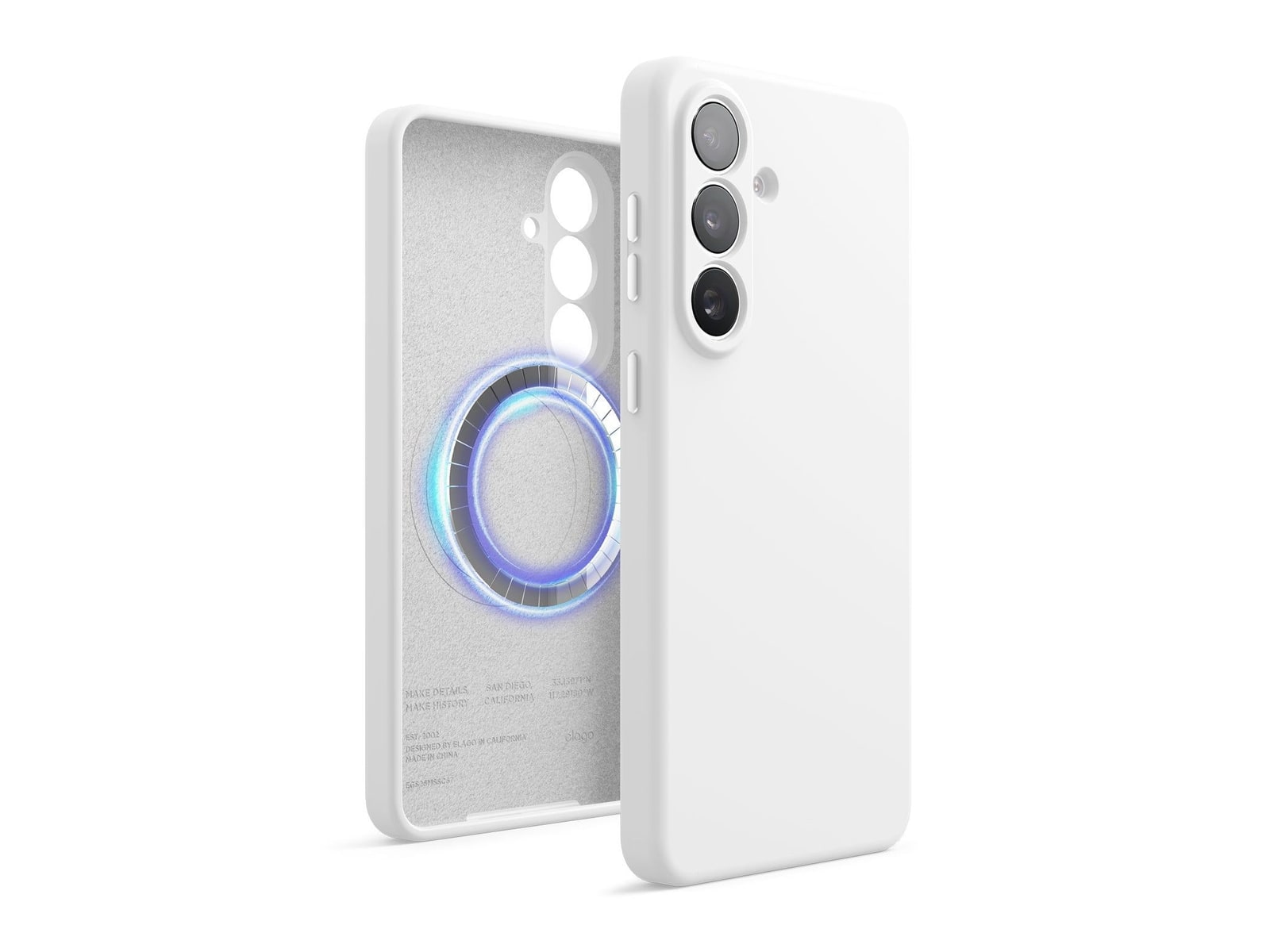 elago - Magnetic Silicone Case Plus - Galaxy S26 Plus - White