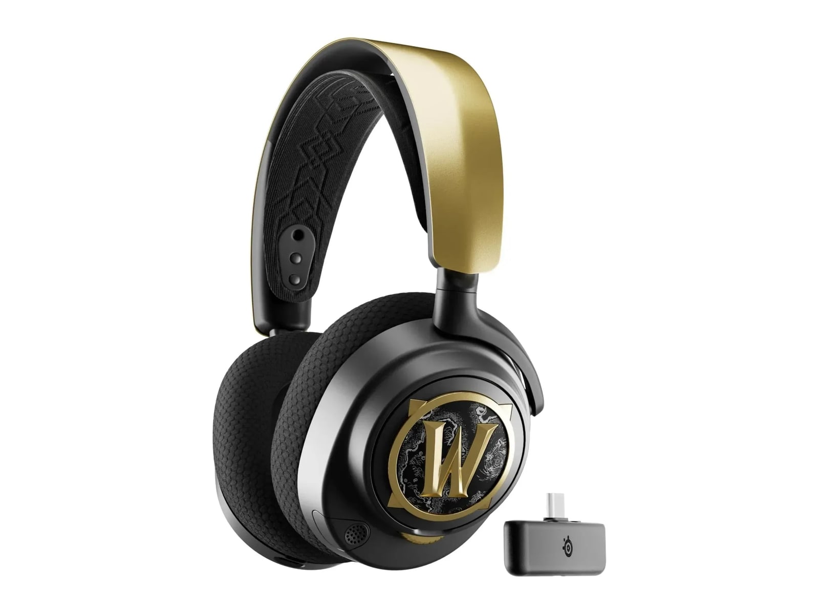 SteelSeries - Arctis Nova 7 WoW Edition Over-Ear Headphones - Black/Gold (EU)