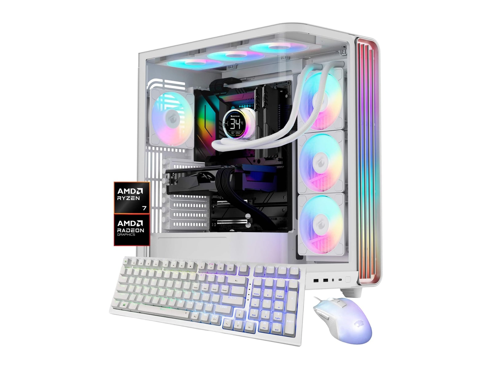 iBUYPOWER - Trace TWRA7R97XT01 - AMD Ryzen 7 9800X3D chip - 32GB Memory - 2TB SSD - White
