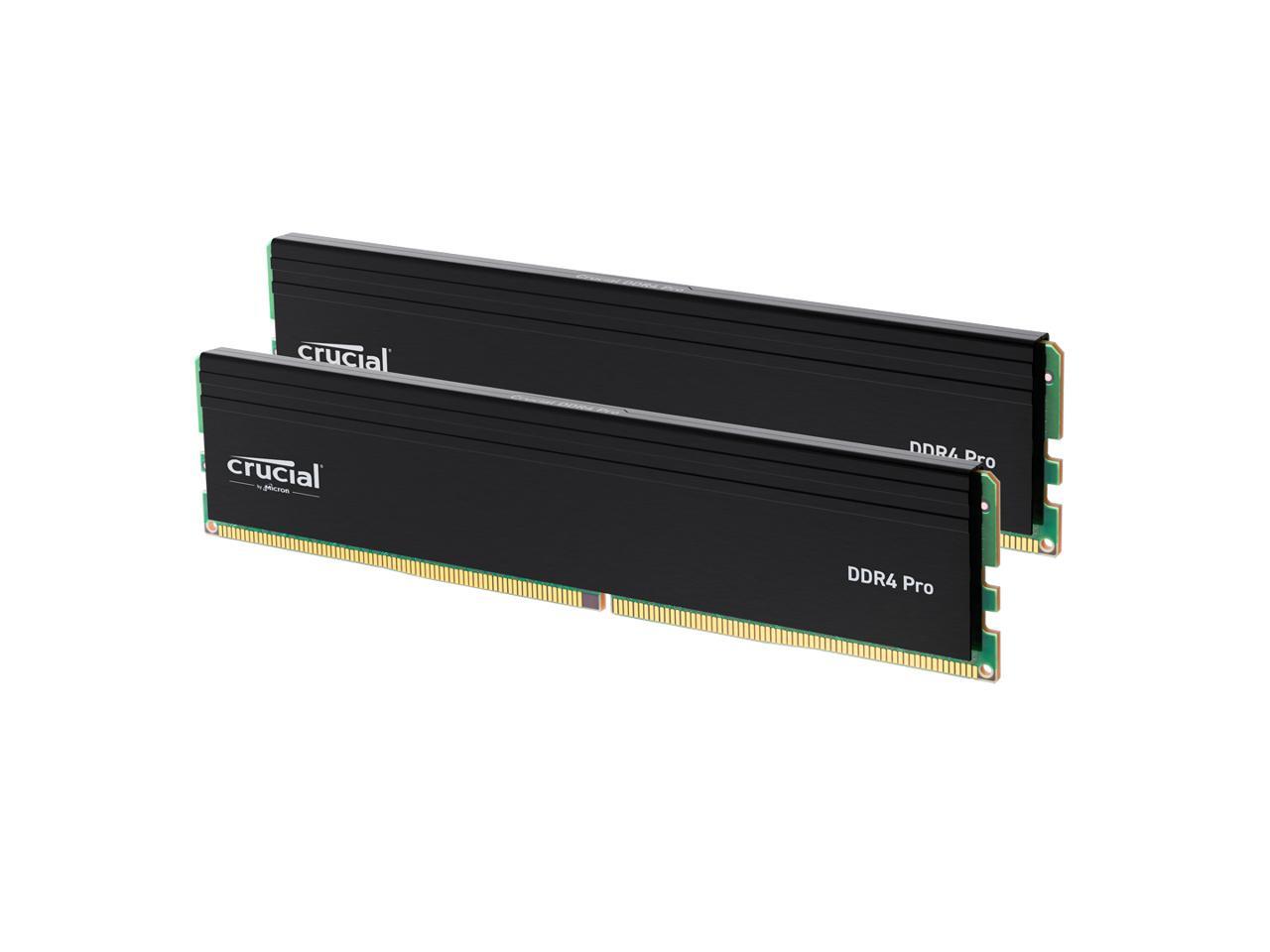 Crucial - Pro 32GB (2 x 16GB) DDR4 3200 CL22 DIMM Memory (RAM) - Black
