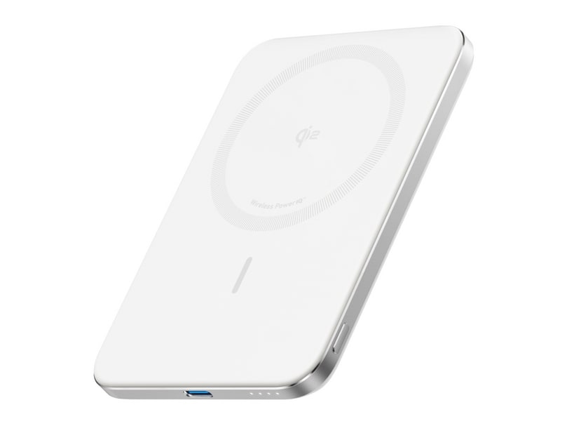 Anker - Nano Power Bank (5K, MagGo, Slim) White Power Banks