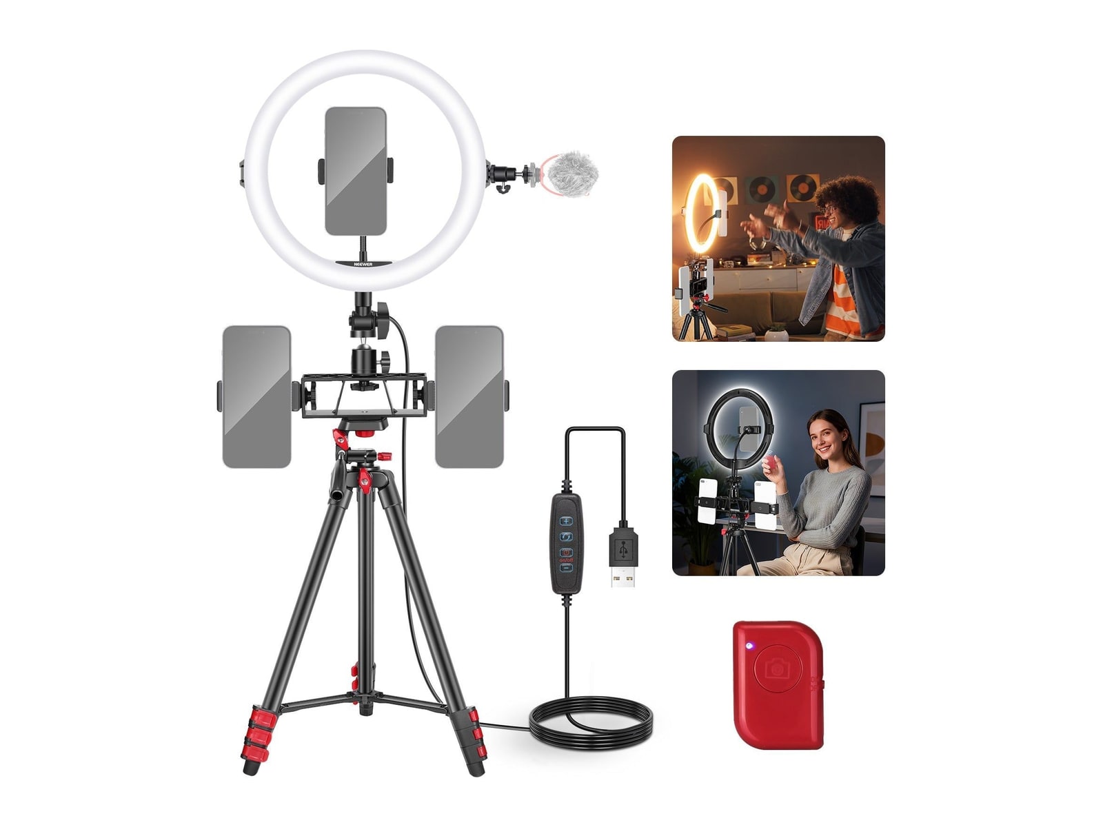 Neewer - BASICS R11 10" Selfie Ring Light Camera Accessories