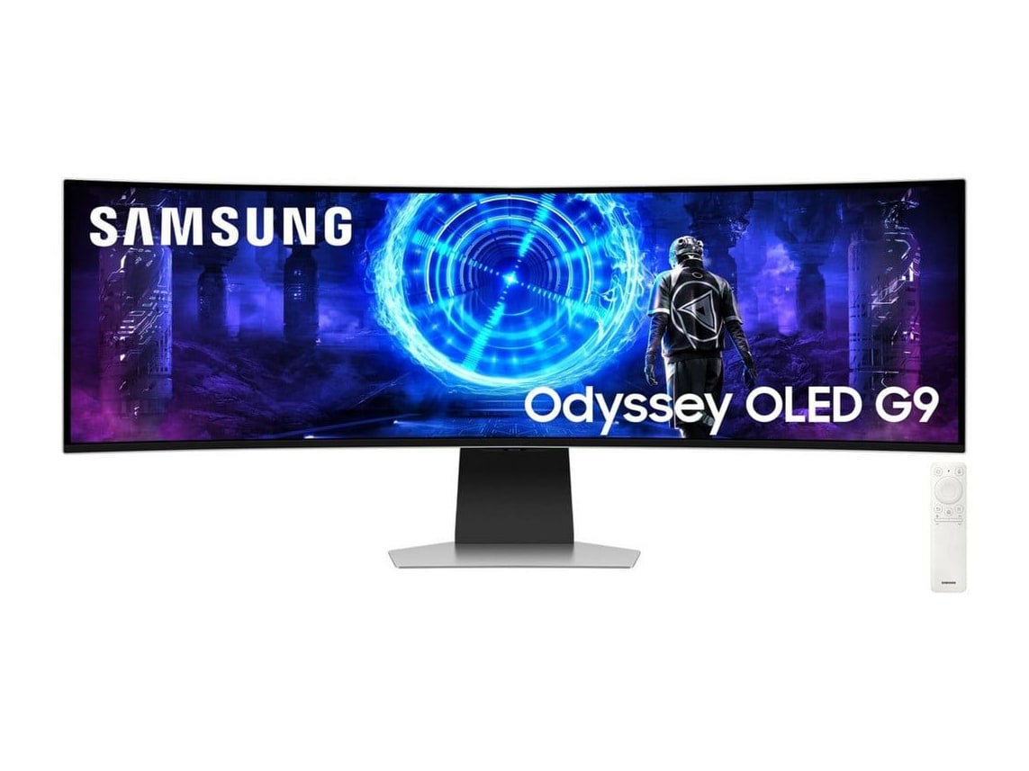 Samsung - 49" Odyssey OLED G9 S49DG950S DQHD 240Hz OLED Monitors - Silver