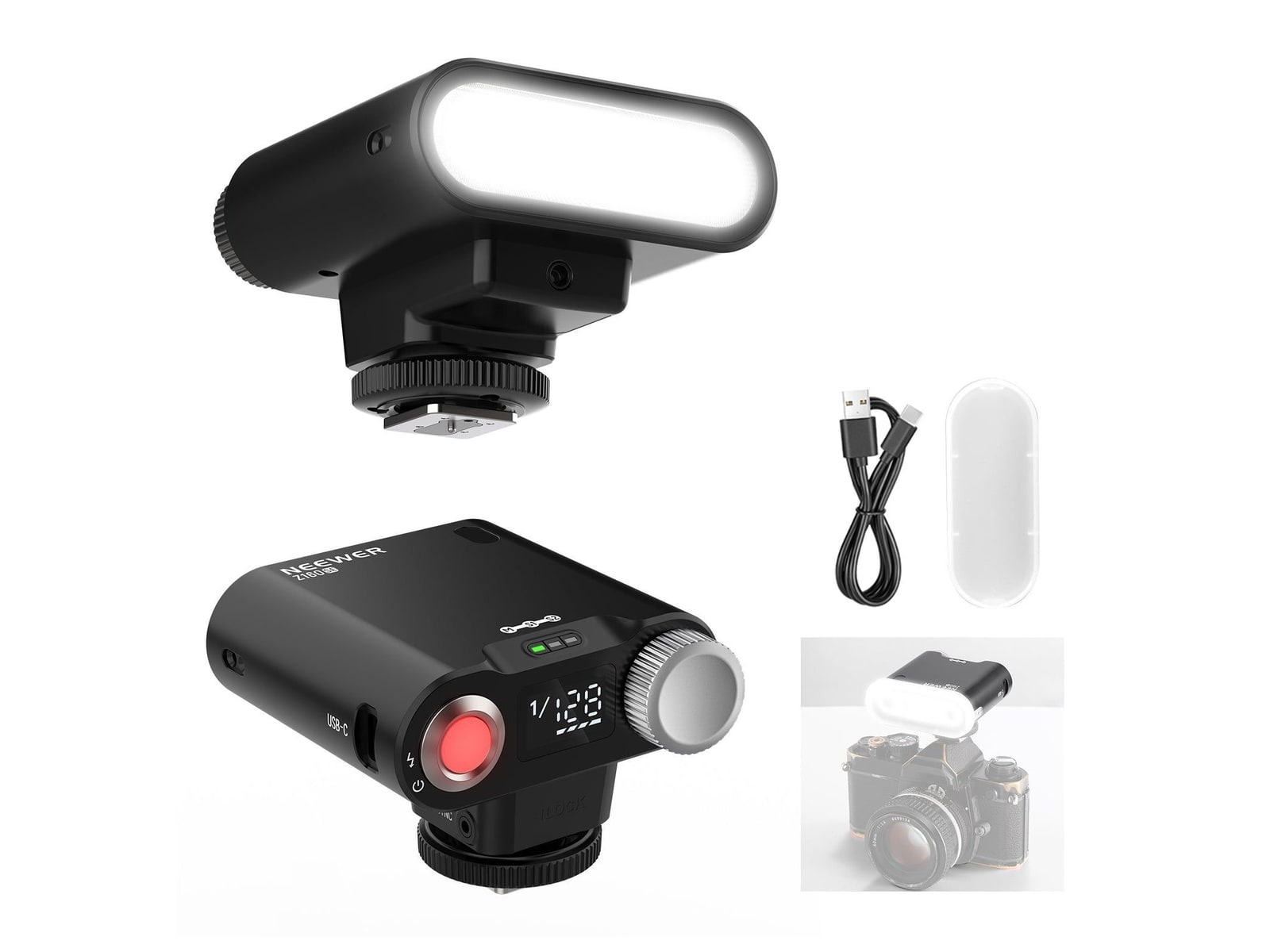 Neewer - Z160 SE Camera Flash with M/S1/S2 Modes & 1200mAh Built in Battery Camera Accessories