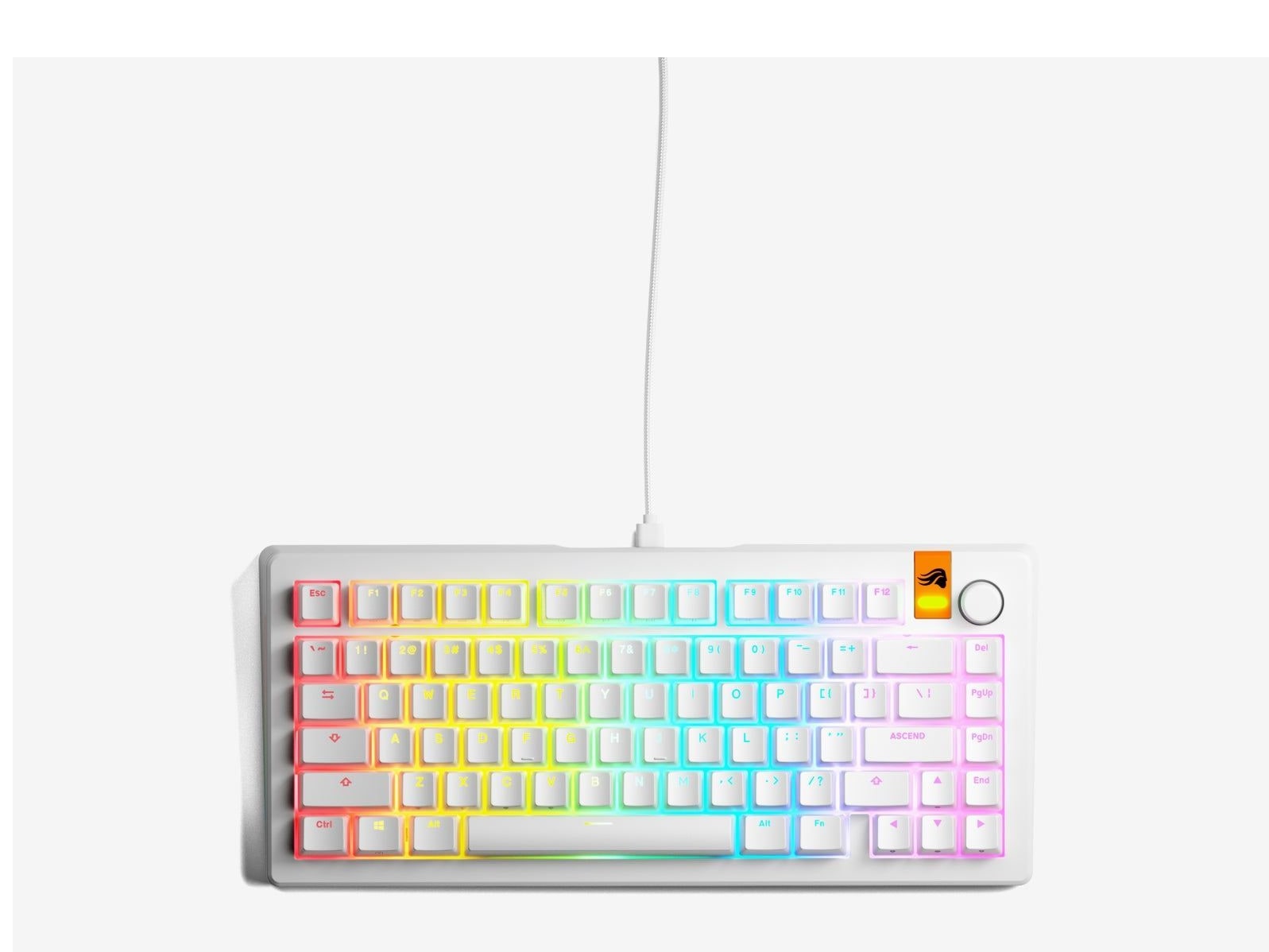 Glorious - GMMK 3 HE Prebuilt 75% Mechanical Keyboards - White