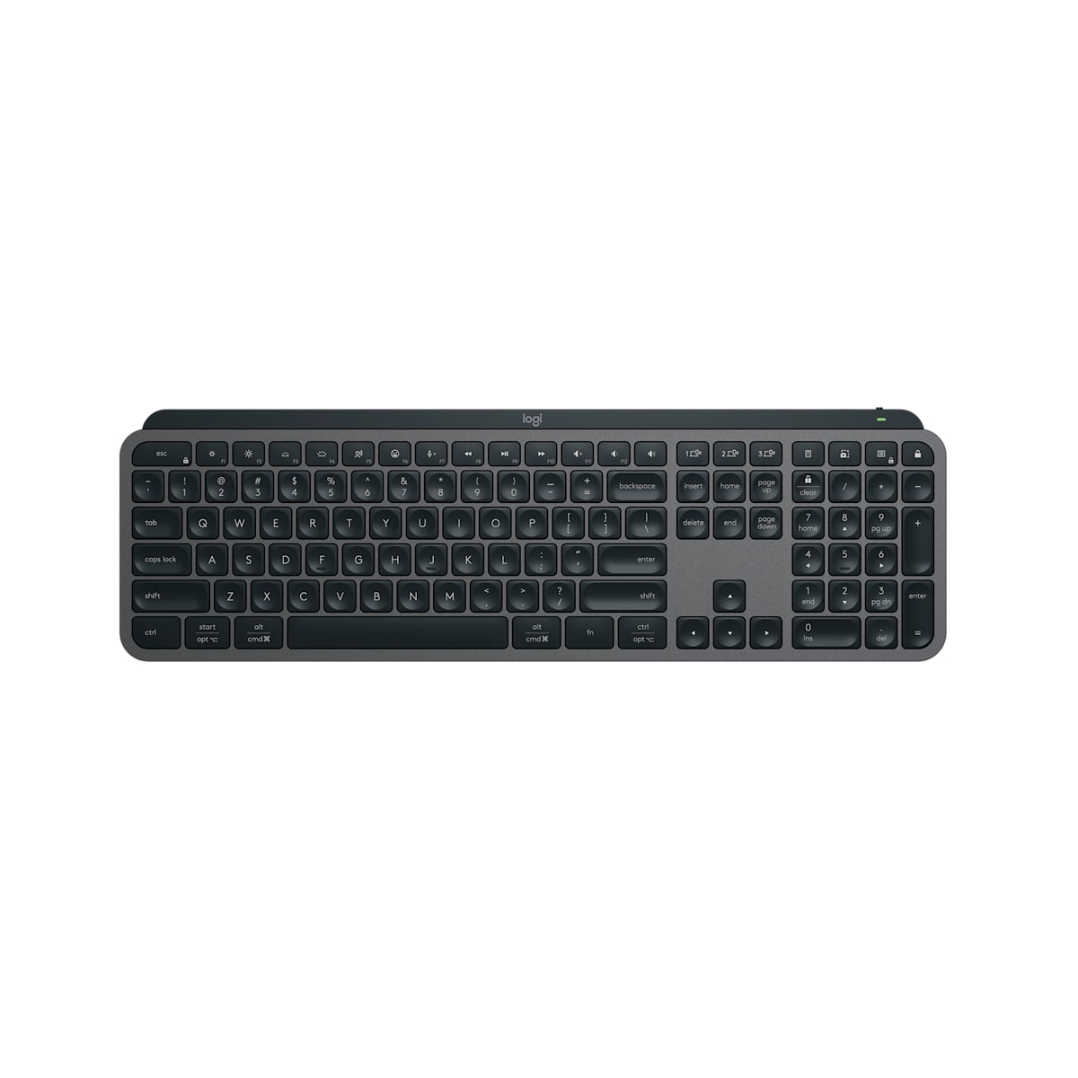 Logitech - MX Keys S Bluetooth, Logi Bolt USB Wireless Keyboards - Black