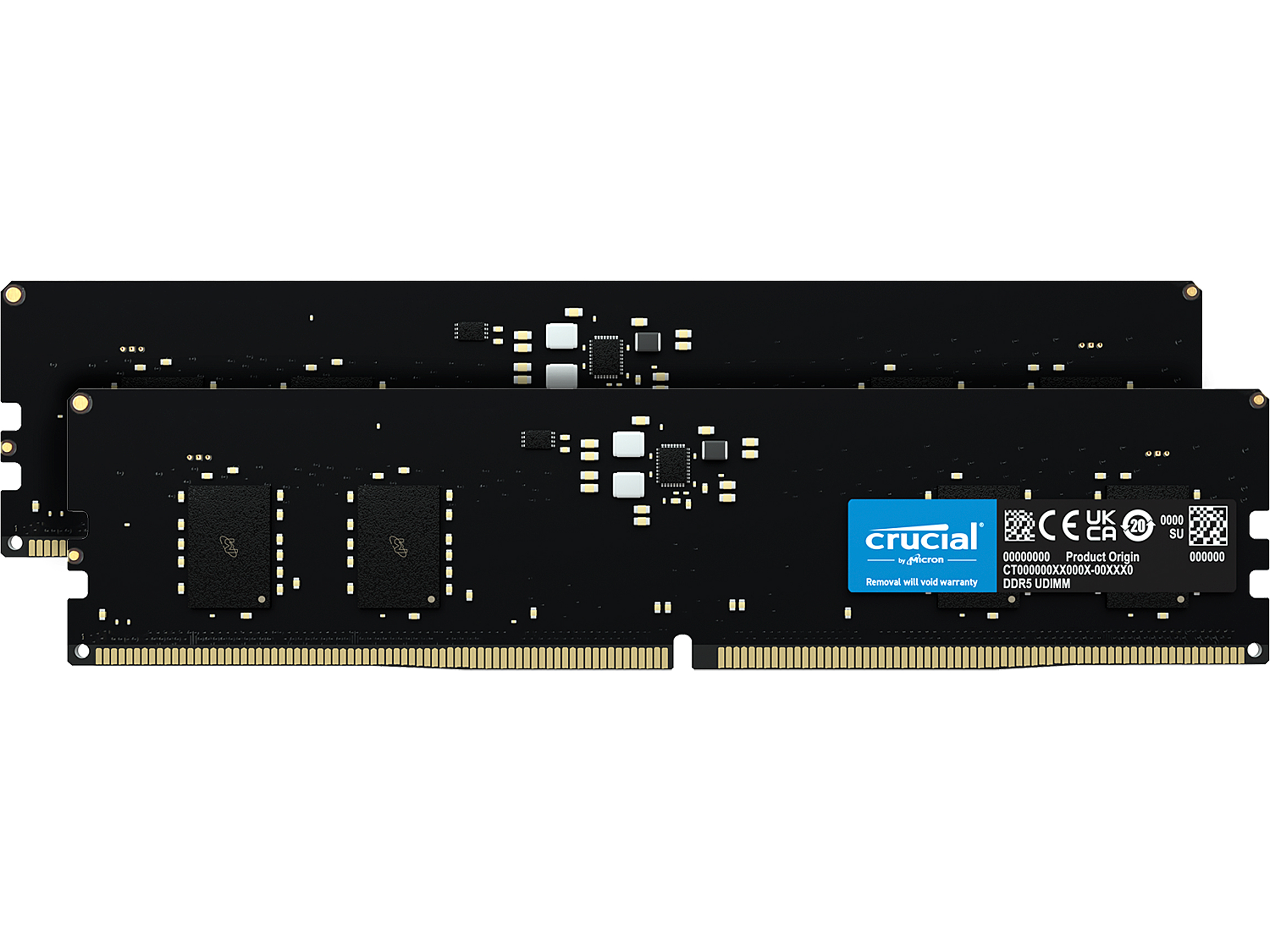 Crucial - 32GB (2 x 16GB) DDR5 4800 CL40 DIMM Memory (RAM) - Black