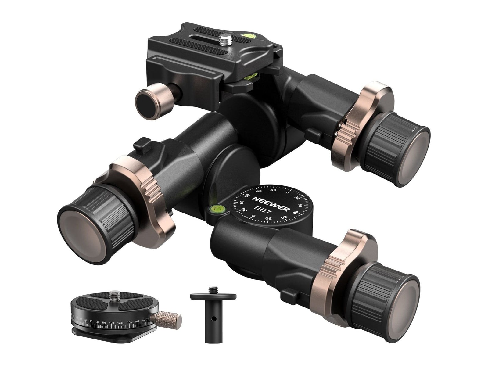 Neewer - TH17 3 Axis Geared Tripod Head Camera Accessories